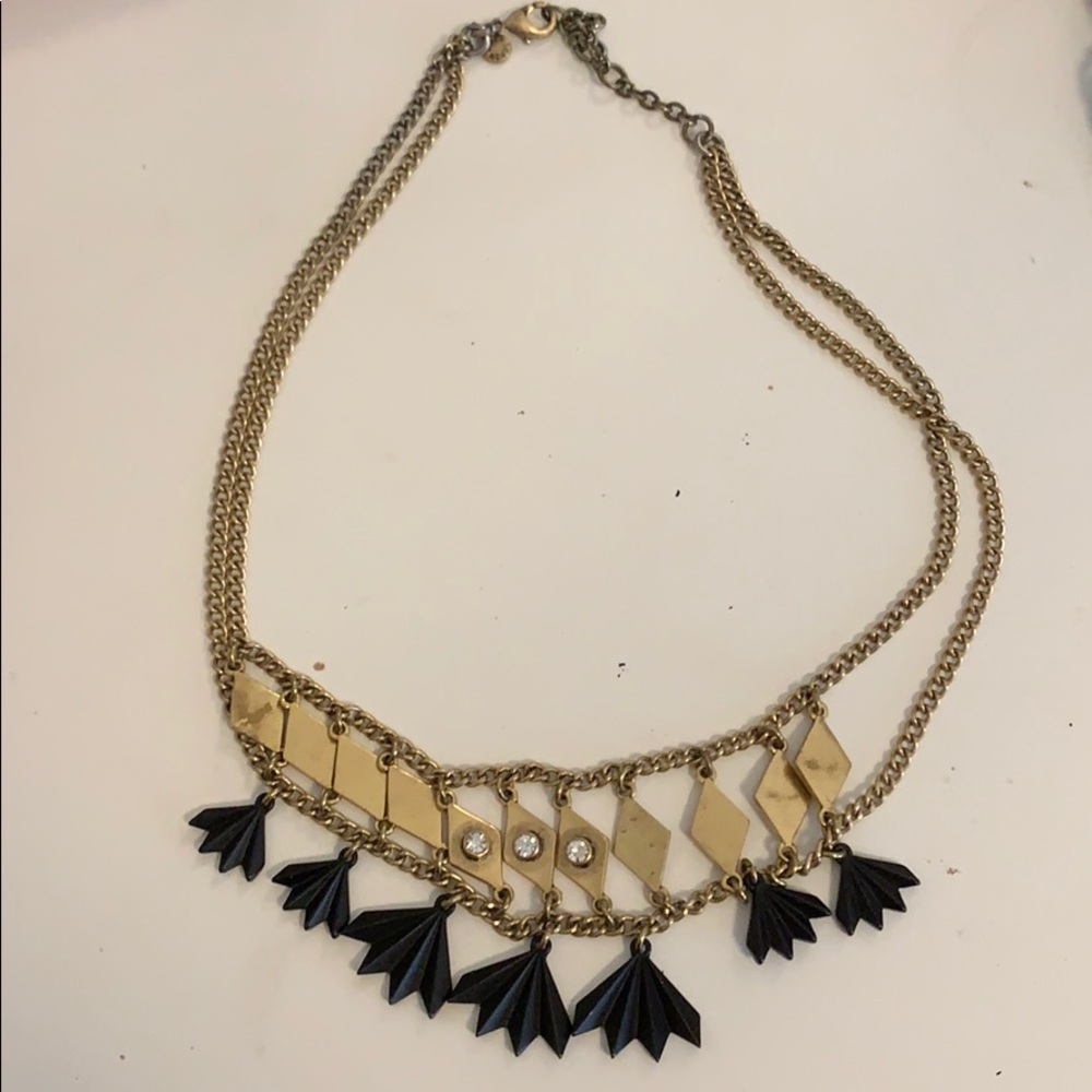 Black and gold statement necklace